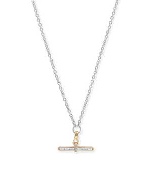 Jeane T-Bar Necklace on Belcher Chain
