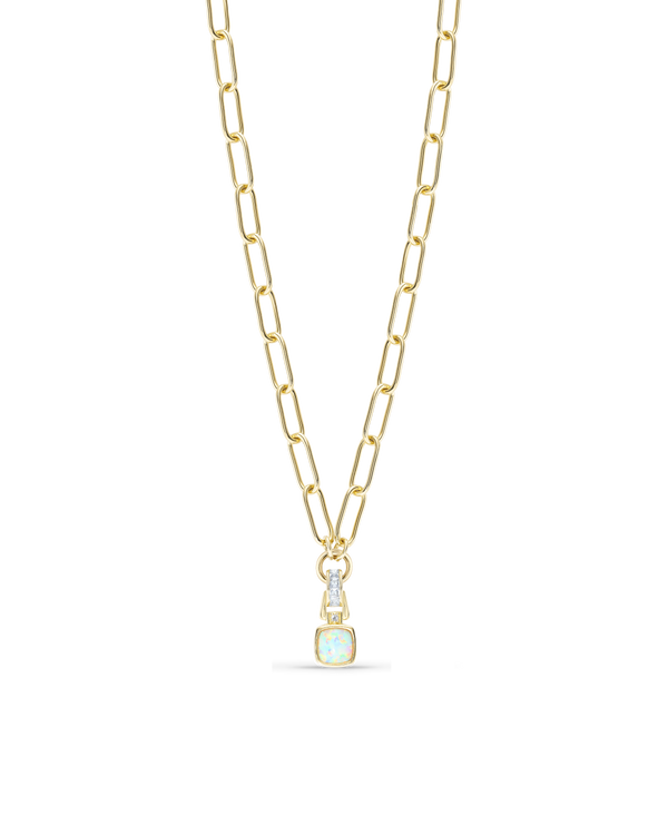 Liberty Exclusive Synthetic Opal Link Chain Necklace