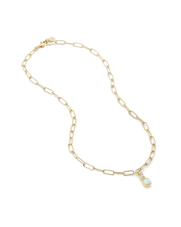 Liberty Exclusive Synthetic Opal Link Chain Necklace