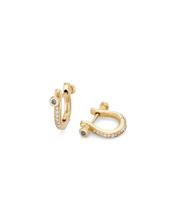 Cora Mini White Topaz Hoop Earrings