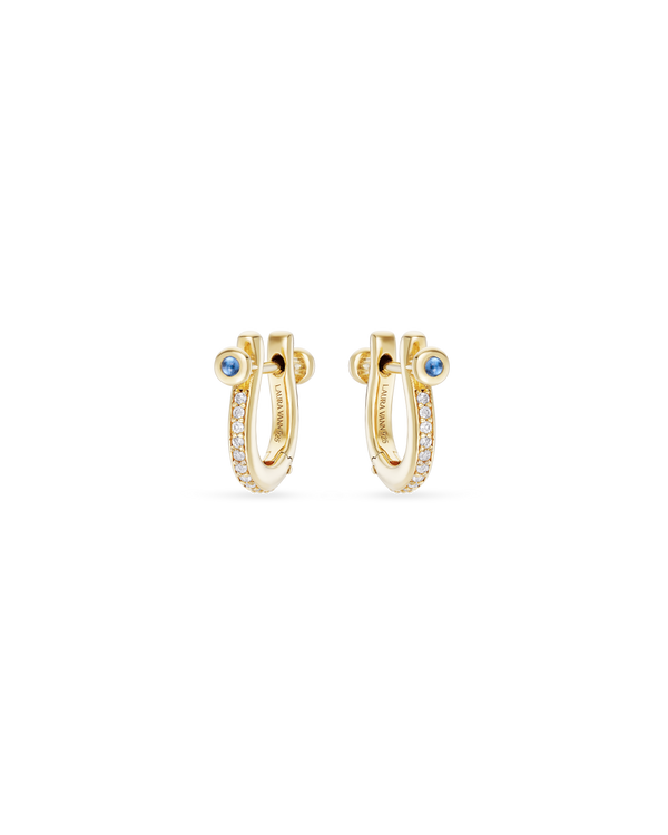 Cora Mini White Topaz Hoop Earrings