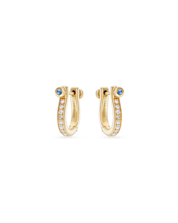 Cora White Topaz Hoop Earrings