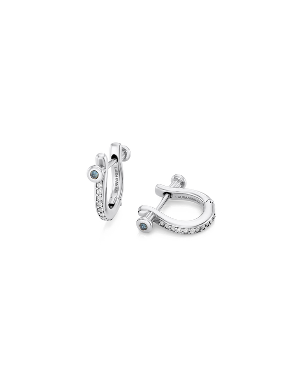 Cora Mini White Topaz Hoop Earrings