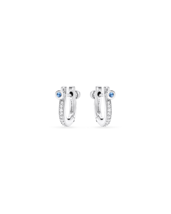 Cora Mini White Topaz Hoop Earrings