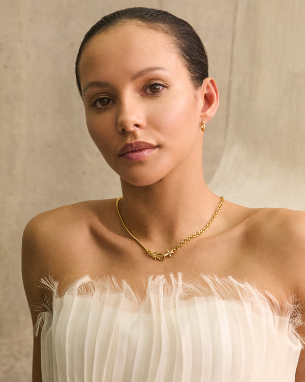 Cora Mini White Topaz Hoop Earrings