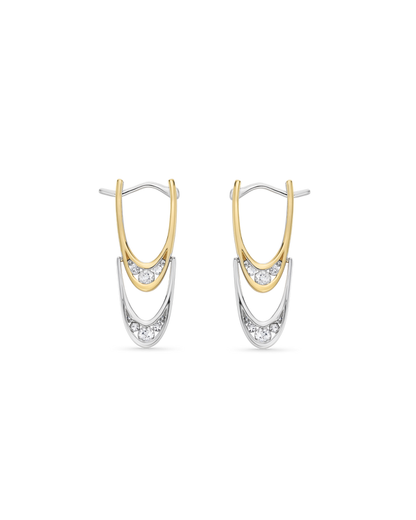 Curtains Double Drop Hoop Earrings