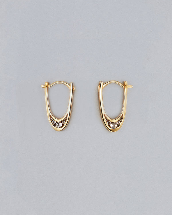 Curtains Gold Hoop Earrings