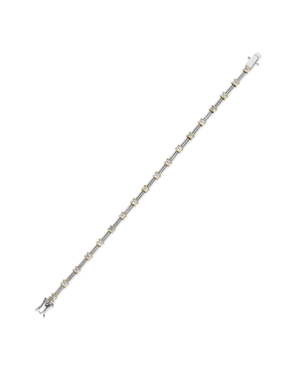 Grid Mixed Metal Bracelet