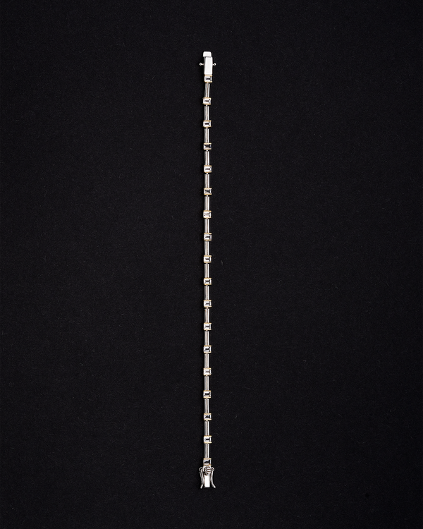 Grid Mixed Metal Bracelet