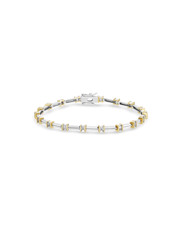 Grid Mixed Metal Bracelet