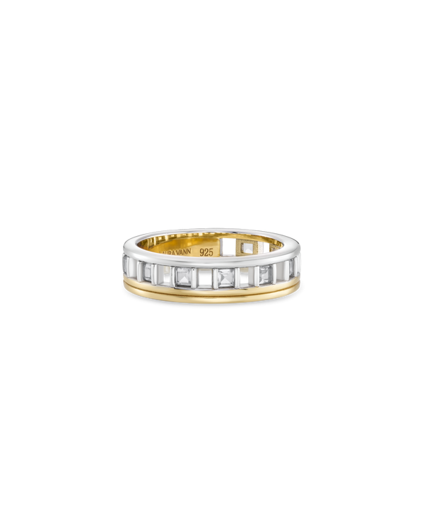 Grid Mixed Metal Ring