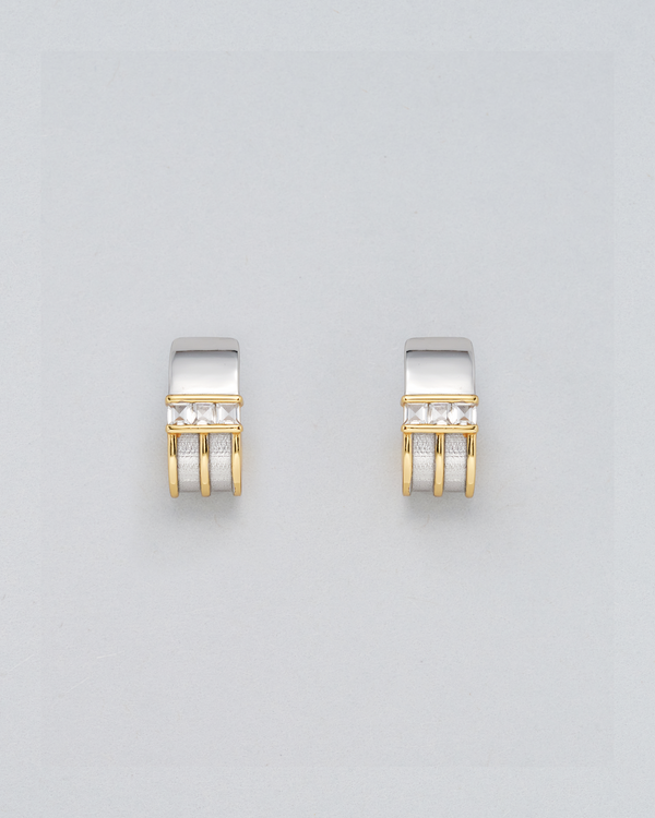 Box Office Mixed Metal Hoop Earrings