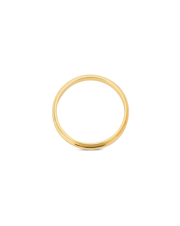 Pillar natural diamond ring in yellow gold