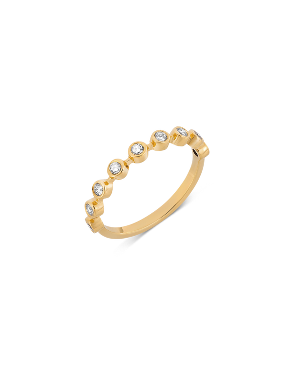 Bezel natural diamond ring in yellow gold