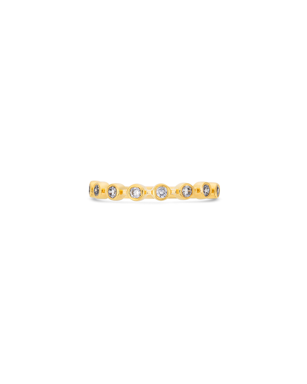 Bezel natural diamond ring in yellow gold