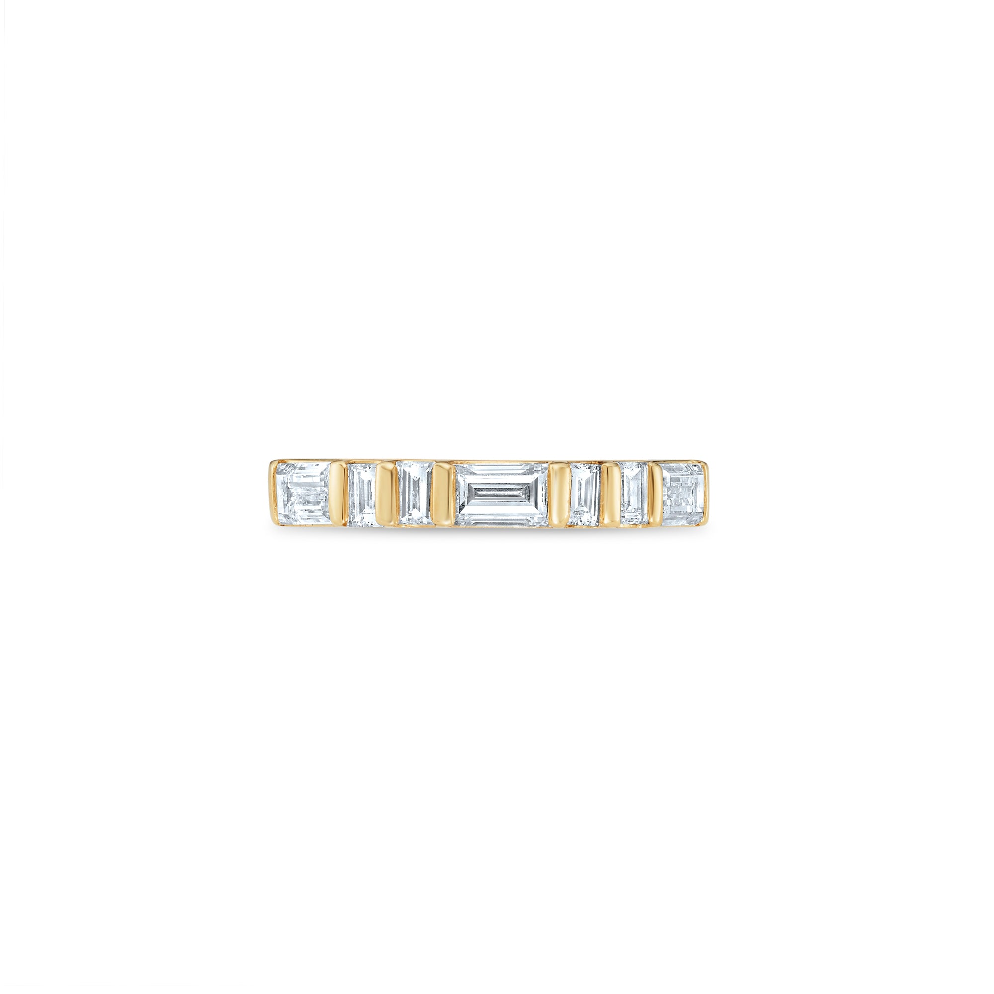 Wide Bar Set Baguette Cut Band
