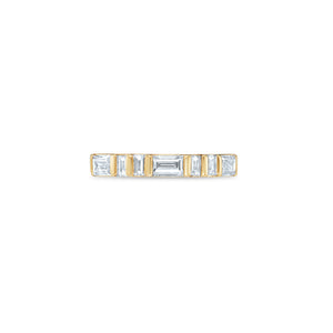 Wide Bar Set Baguette Cut Band