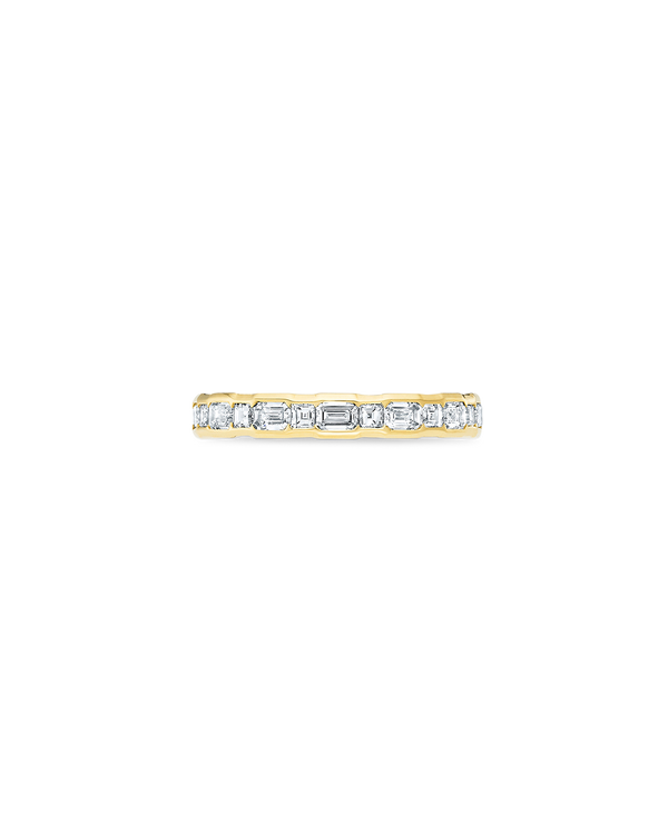 Emerald Cut and Carré Cut Blended Band