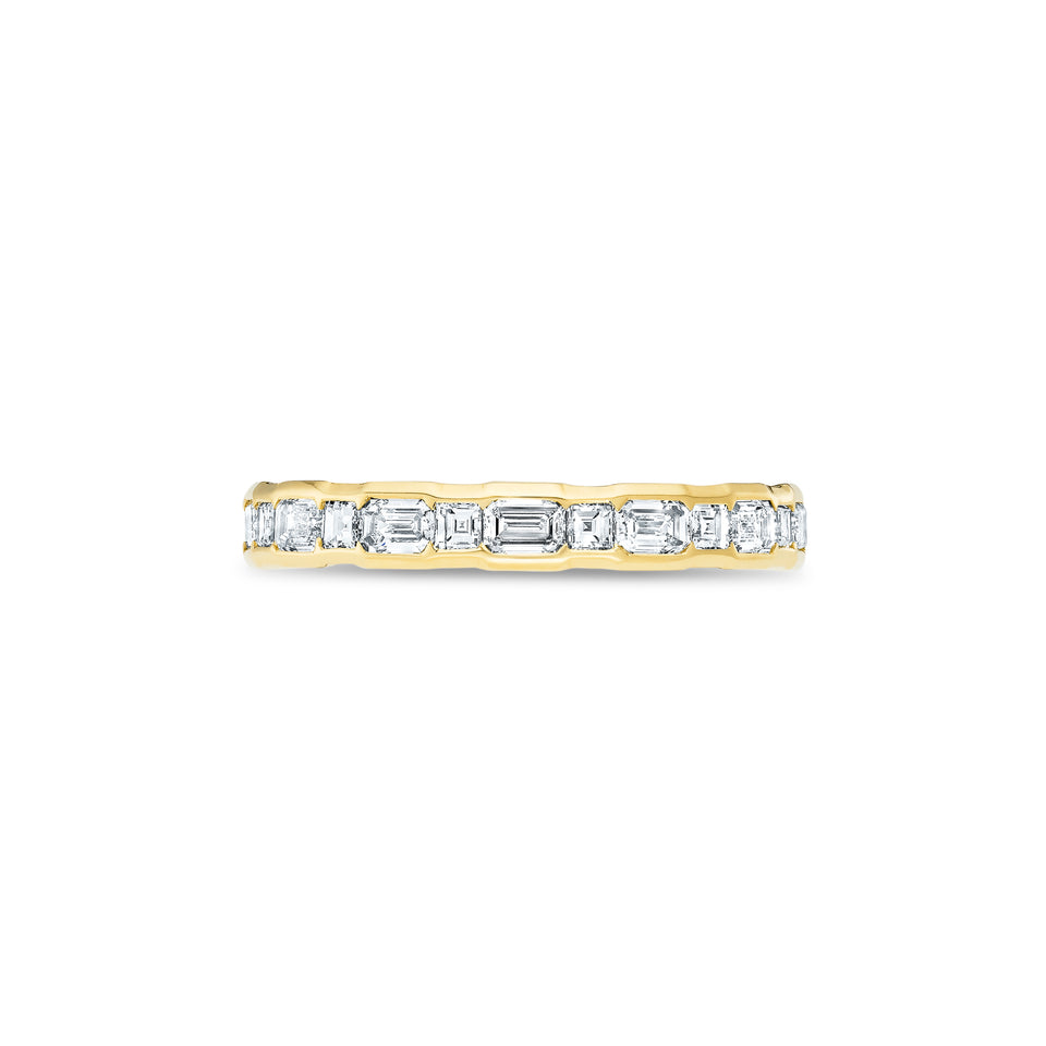 Emerald Cut and Carré Cut Blended Band