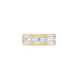Two Tone Baguette Cut Chunky Band