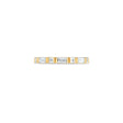 Carré and Baguette Cut Double Ridge Band