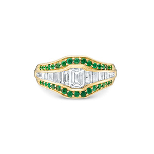 Cascading Modern Halo Ring