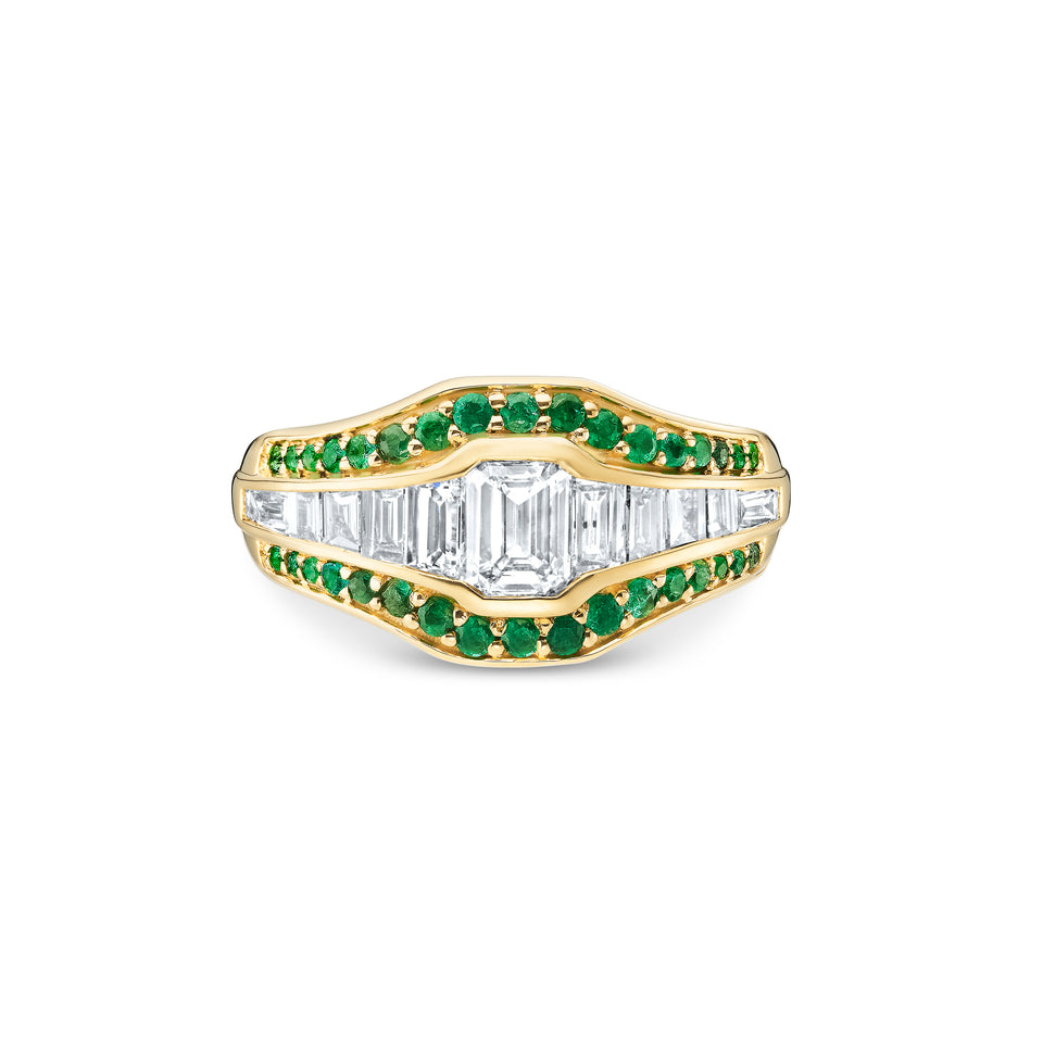 Cascading Modern Halo Ring