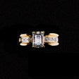 Emerald Cut Split Band Ring
