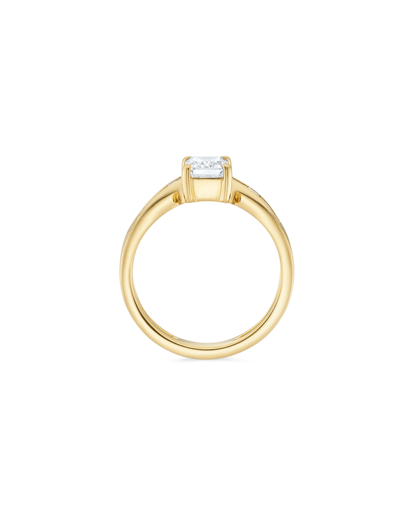 Emerald Cut Split Band Ring