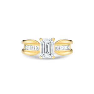 Emerald Cut Split Band Ring