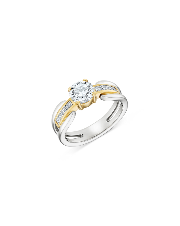 Brilliant Cut Split Band Ring