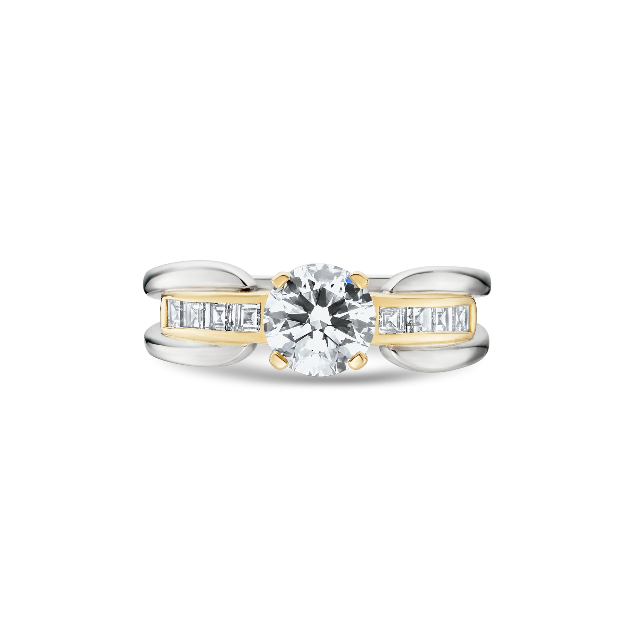 Brilliant Cut Split Band Ring
