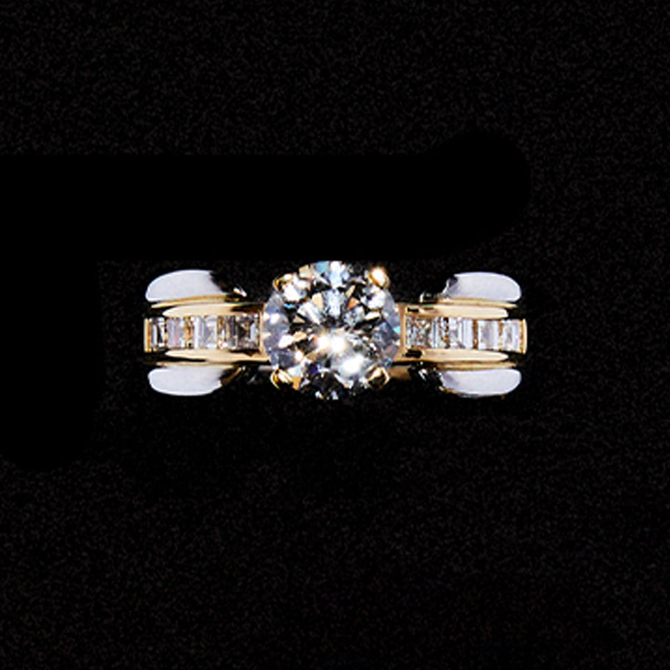 Brilliant Cut Split Band Ring