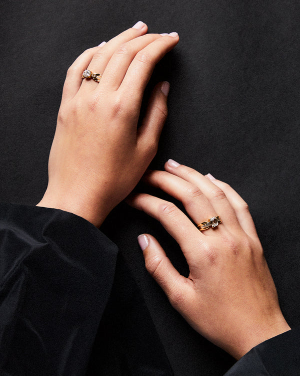 Brilliant Cut Split Band Ring