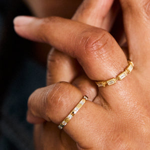 Bezel Set Baguette Cut Band