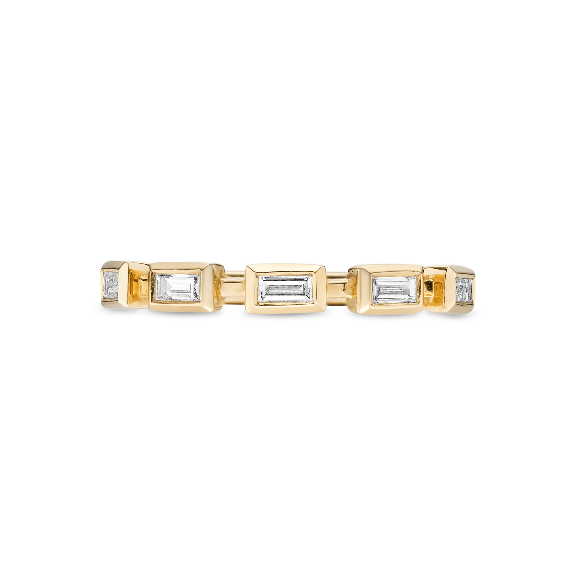 Bezel Set Baguette Cut Band