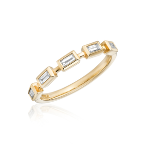 Bezel Set Baguette Cut Band