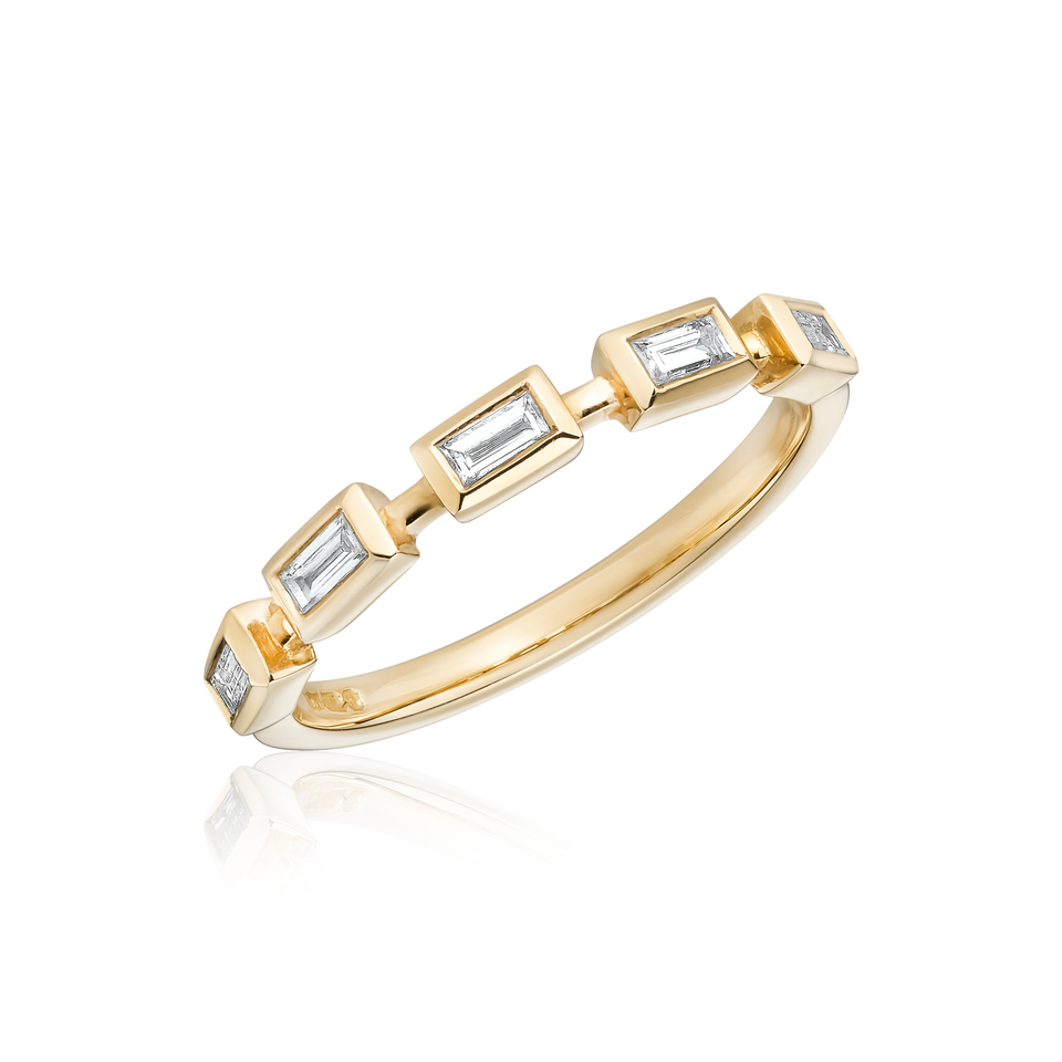Bezel Set Baguette Cut Band