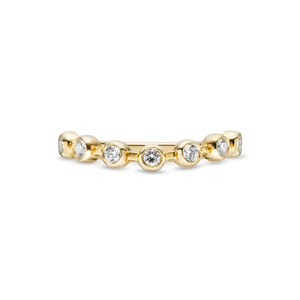 Scooped Brilliant Bezel Set Band