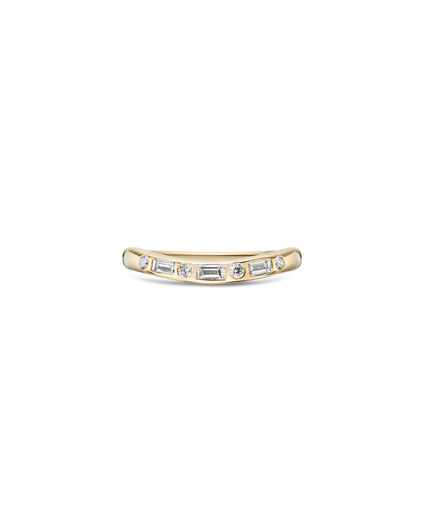 Scooped Brilliant and Baguette Cut Band