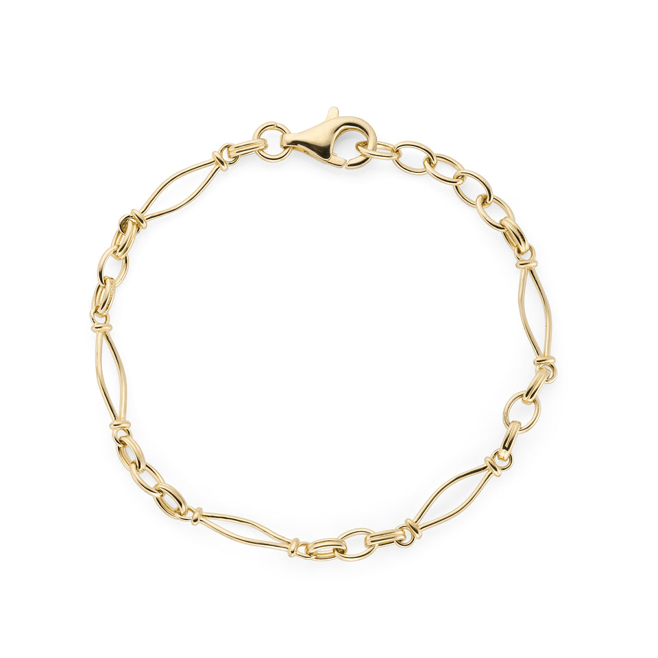 Vintage link gold chain bracelet