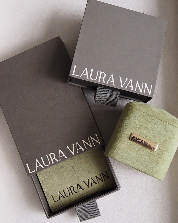 Dyllan Hoop Earrings + Green Enamel T-Bar Charms