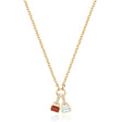 March: Blue Topaz Charm on Carrier Chain