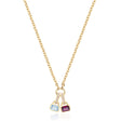 December: Swiss Blue Topaz Charm on Carrier Chain