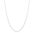 Rhodium plated Figaro chain