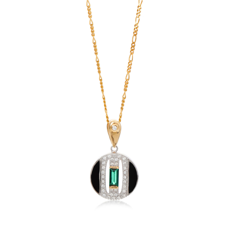 Daphne Necklace on Figaro Chain