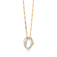 Luna Necklace on Figaro Chain