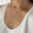 Luna Necklace on Figaro Chain