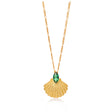 Pamela Shell Necklace on Figaro Chain