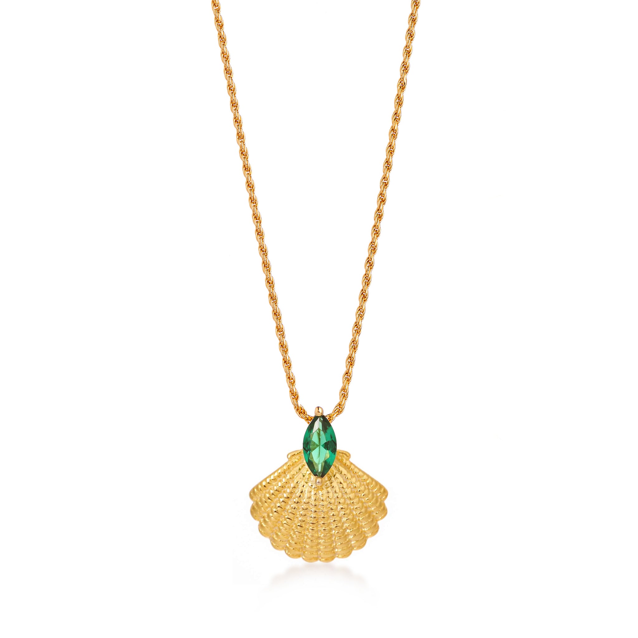 Pamela Shell Necklace on Rope Chain